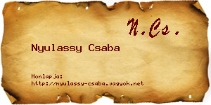 Nyulassy Csaba névjegykártya