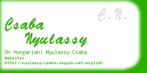 csaba nyulassy business card